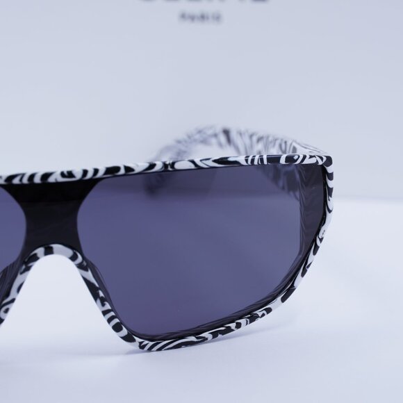 Celine CL40195I 04A Shield Sunglasses - Shiny Zebra/Smoke - Picture 9 of 12